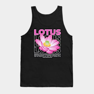 Lotus flower vector with typography Tank Top